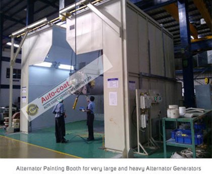 Alternator Paint Booth – Heavy Generator Handling – Autocoat Engineering