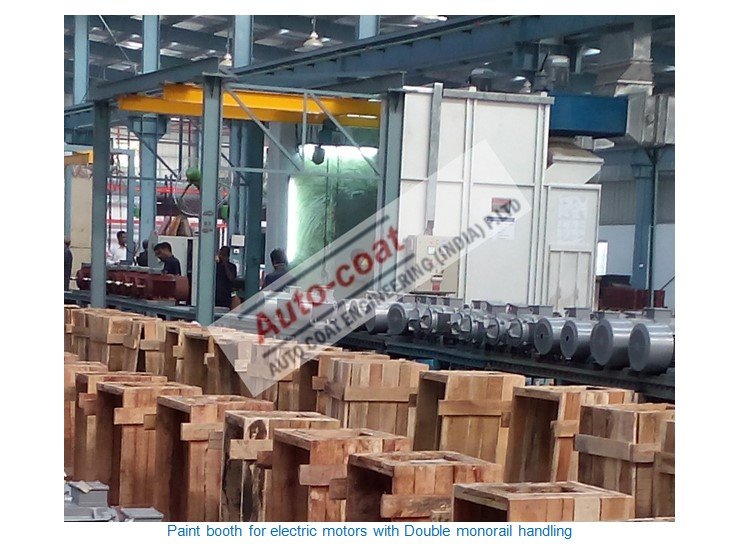 Paint Booth for Electric Motors with Double Monorail Handling – Autocoat Engineering