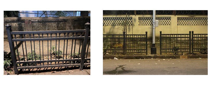 FRP Fence installed adjacent to roads – painted in Spray Booth for FRP Boundary Fence