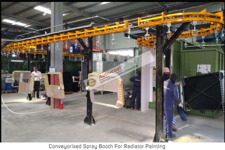 Drying of Painted Radiators – IR Lamp Drying Oven – Autocoat Engineering